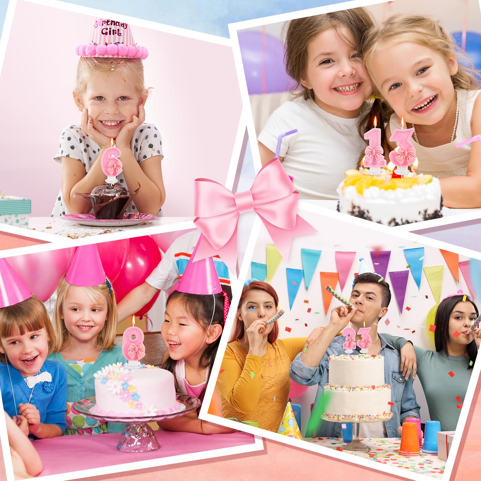 AKURIEEY Vela de cumpleaños rosa con números 0 para decoración de tartas, decoración de fiesta para niñas y mujeres, suministros de celebración de aniversario