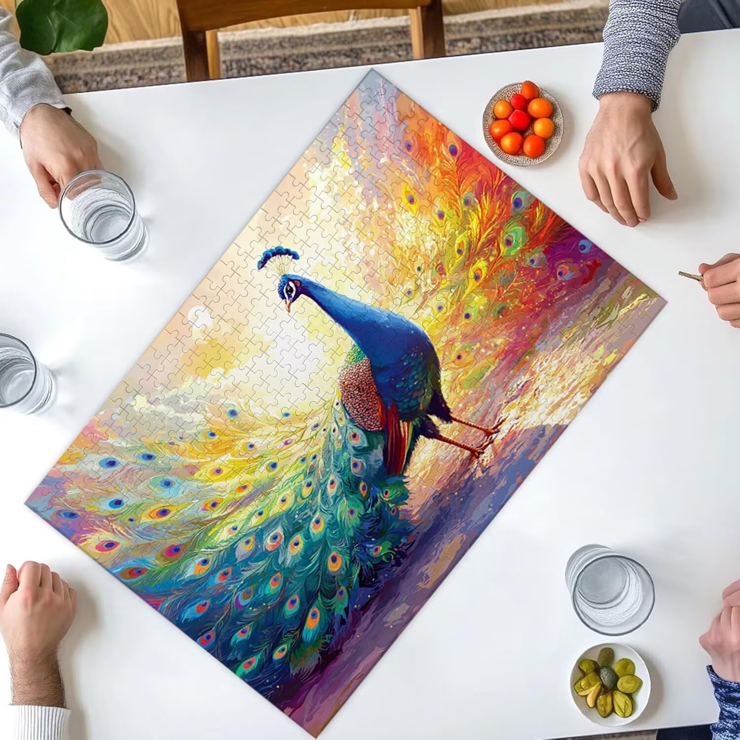 1500 Pezzi di Puzzle, pavone1500 Pezzi di Puzzle per Adulti, Regalo di Anniversario, Regalo di Natale, Decorazione Della Casa, Prevenzione Della Degenerazione Cerebrale Negli Anziani v-517