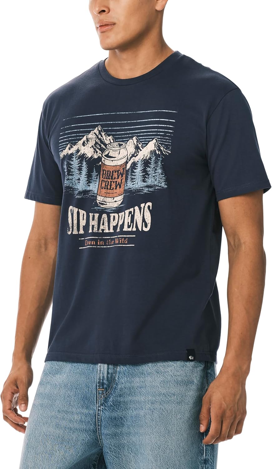 Buffalo David Bitton Men's Short Sleeve Cocktail Drink Graphic Tee