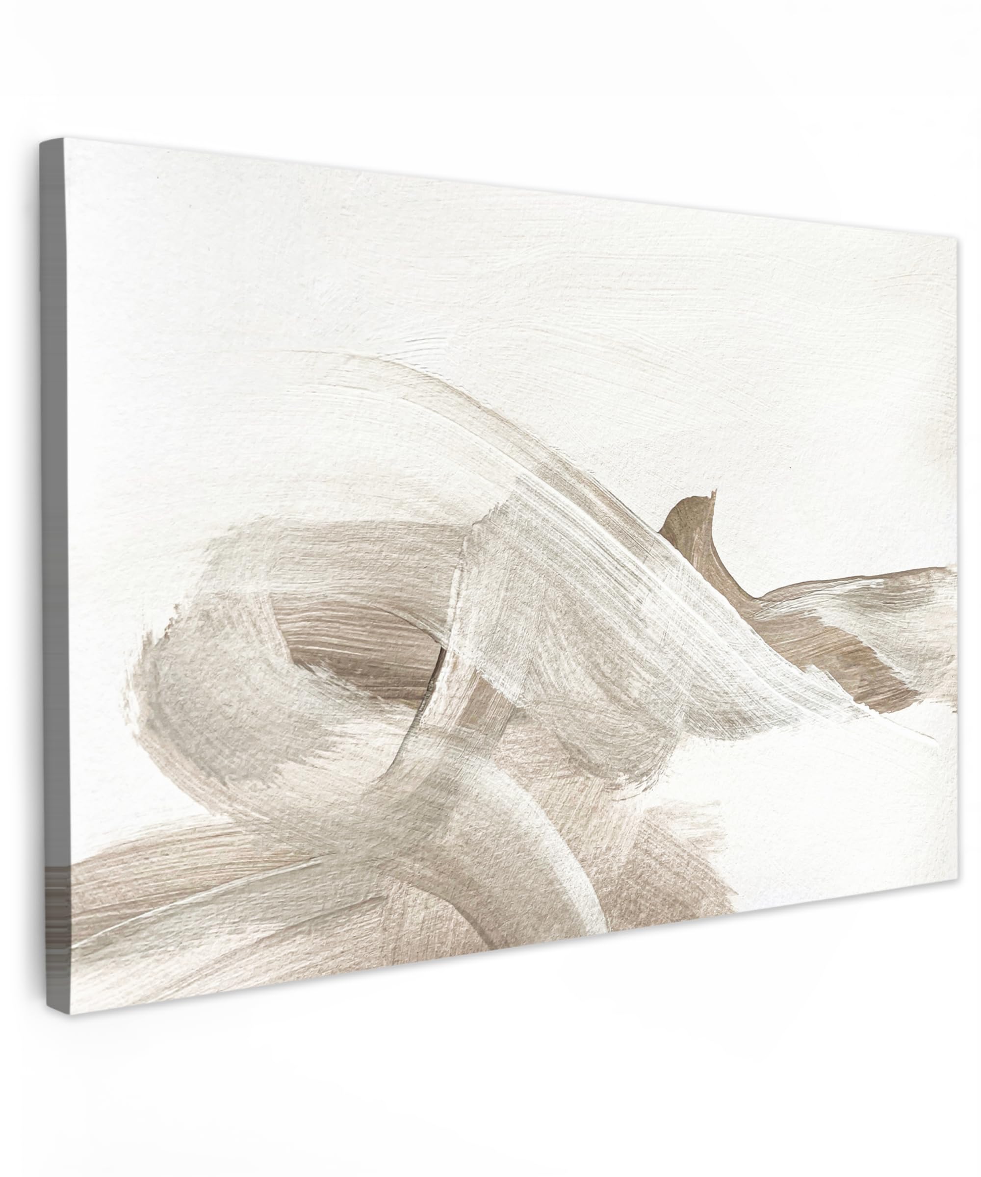 MuchoWow© Canvas Wall Art 24"x16" / 60x40 cm Home Decor Paintings for Living Room Decorations Gifts Hallway Abstract - Modern art - Beige