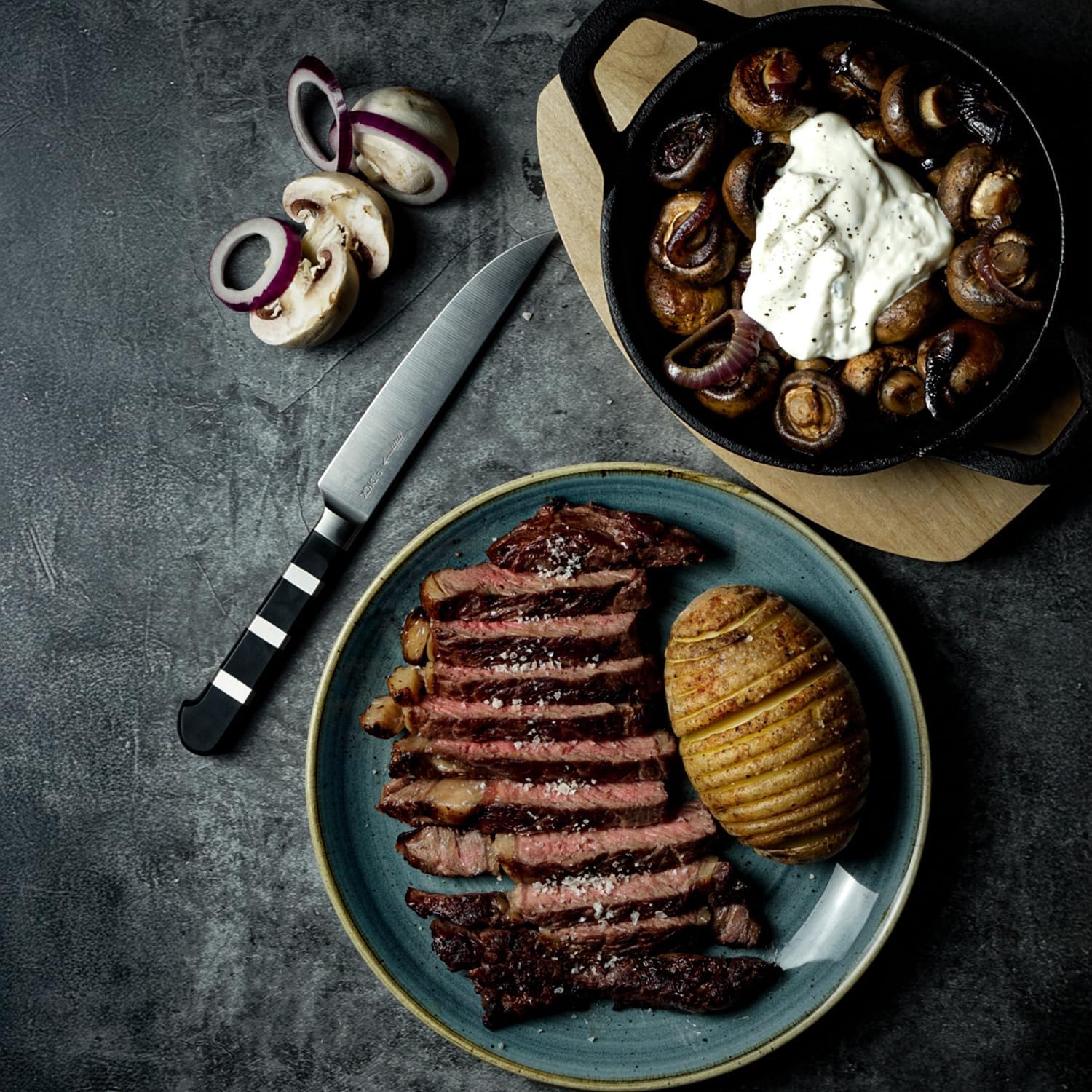 F. DICK – 1905 Steak Knife - Meat knife with 4.7" blade & 56 HRC - Ideal for cutting meat & fish - Utility knife - Stainless steel - Ultra sharp - Ergonomic handle - High carbon