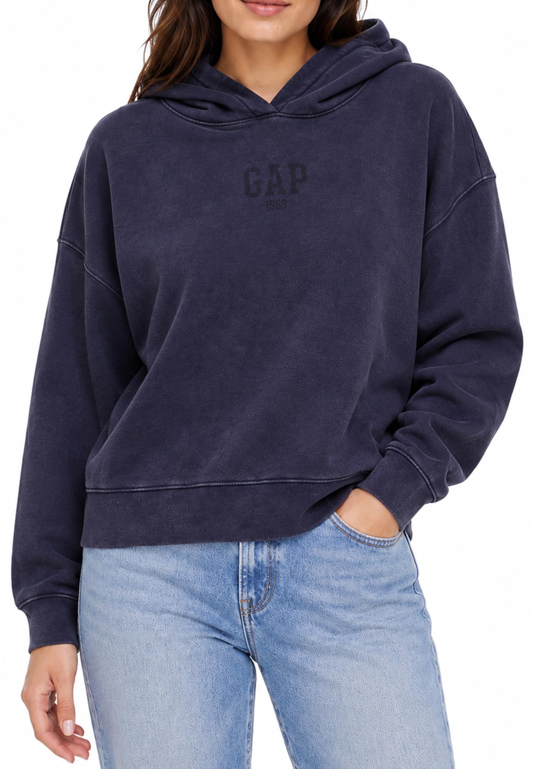 GAP Women's Logo Hoodie Hooded Full Zip Sweatshirt