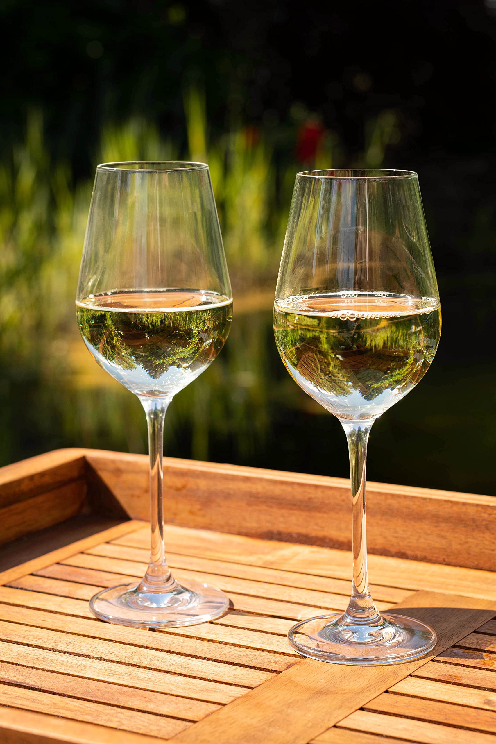 DIAMANTE Set 2 Bicchieri Da Vino Universali In Cristallo - Motivo Floreale Opaco Tagliato A Mano, Confezione Regalo