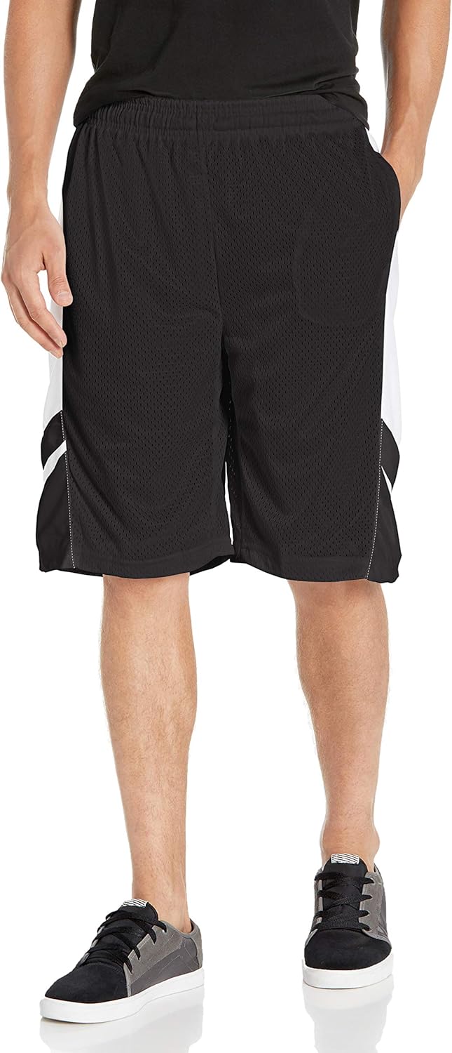 WT02 Men's Athletic Active Mesh Shorts, Inseam 12", Lightweight Breathable