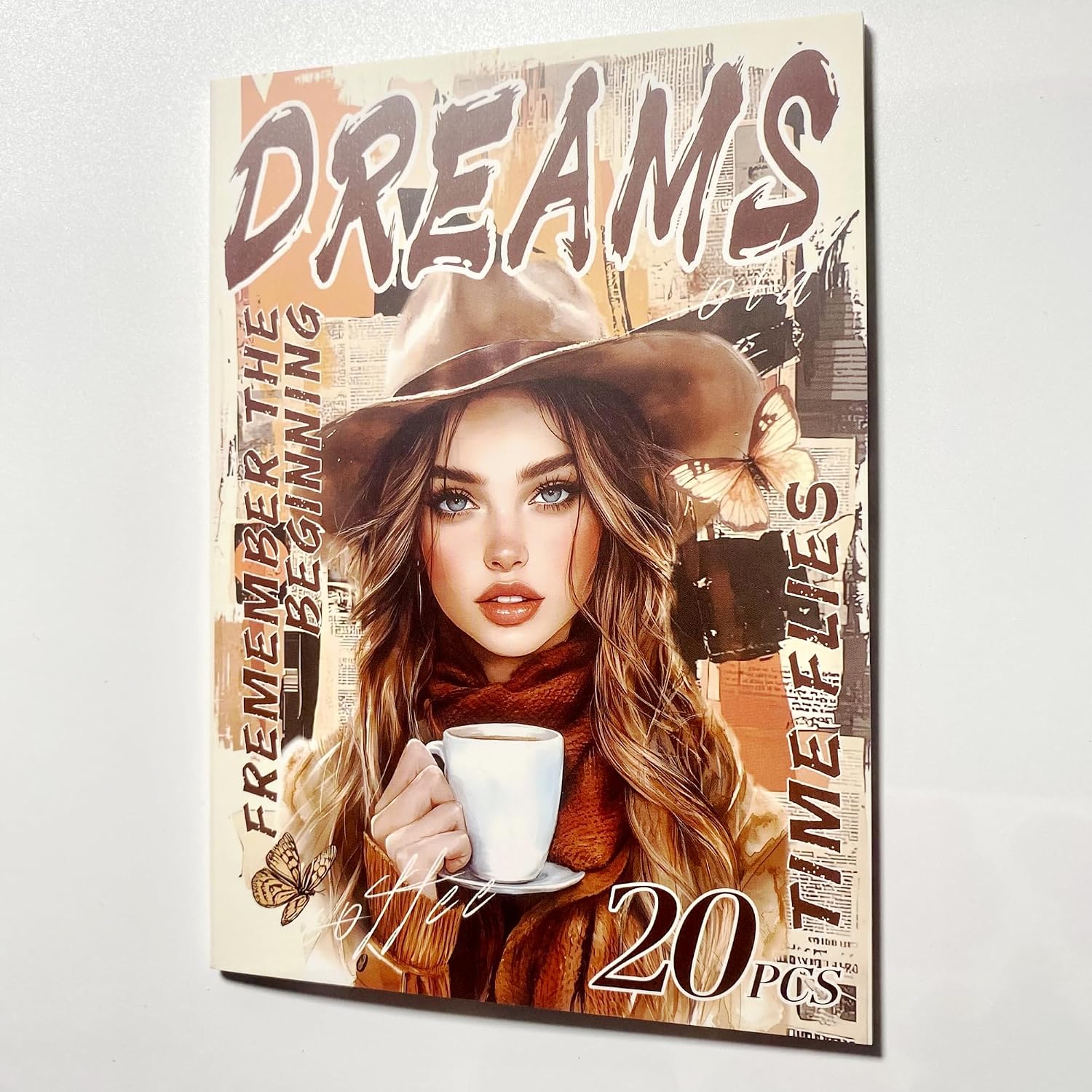 TIAMECH Old Dream Cowgirl Sticker Book - Tracing Back Time Series, 20 Sheets Waterproof PET Scrapbooking Stickers for Junk Journaling, Decorative Ephemera & DIY Crafts