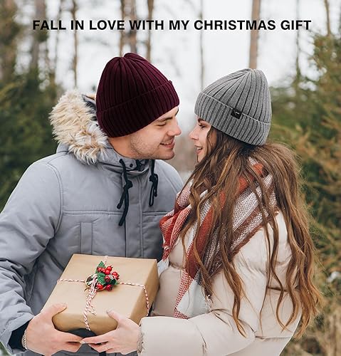 Miniatura 6 de Wmcaps Gorro de invierno para hombres y mujeres, gorro con forro polar cálido, gorro de esquí suave y cálido, unisex