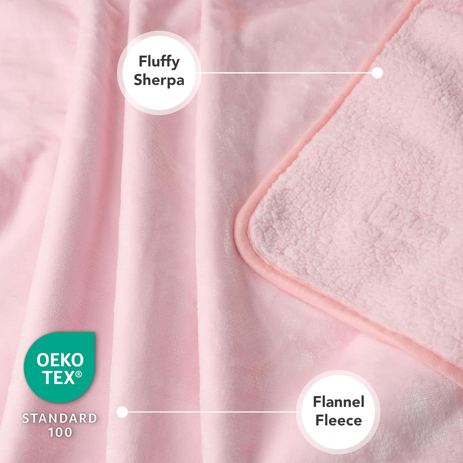 PetAmi Waterproof & Pee Proof Dog & Cat Blanket - Reversible, Soft, Washable - Medium/Large Dogs & Puppies - 60x80 Pink - Image 4
