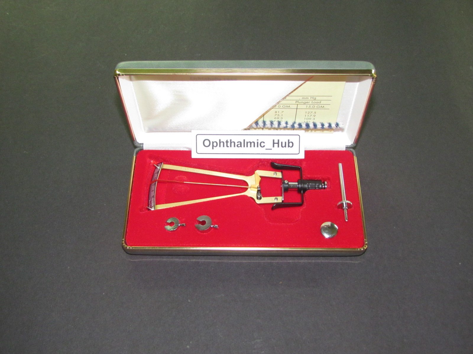 BIRO Schiotz Biro Tonometer, Original with 3 Weights & Plunger in Plastic Case 5000-picture-16