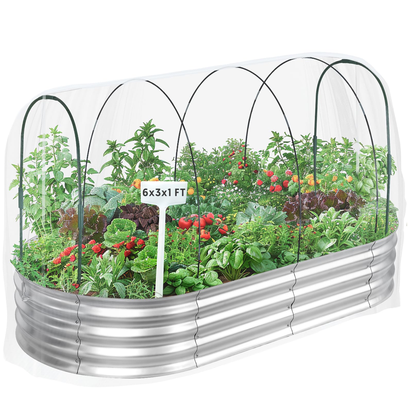 The Home Cult Raised Garden Bed with 3 Covers