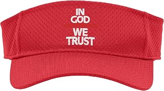 Firefighter in God We Trust Shirt Thin Red Line Christmas Sport Sun Visor, Youth, One Size, Red