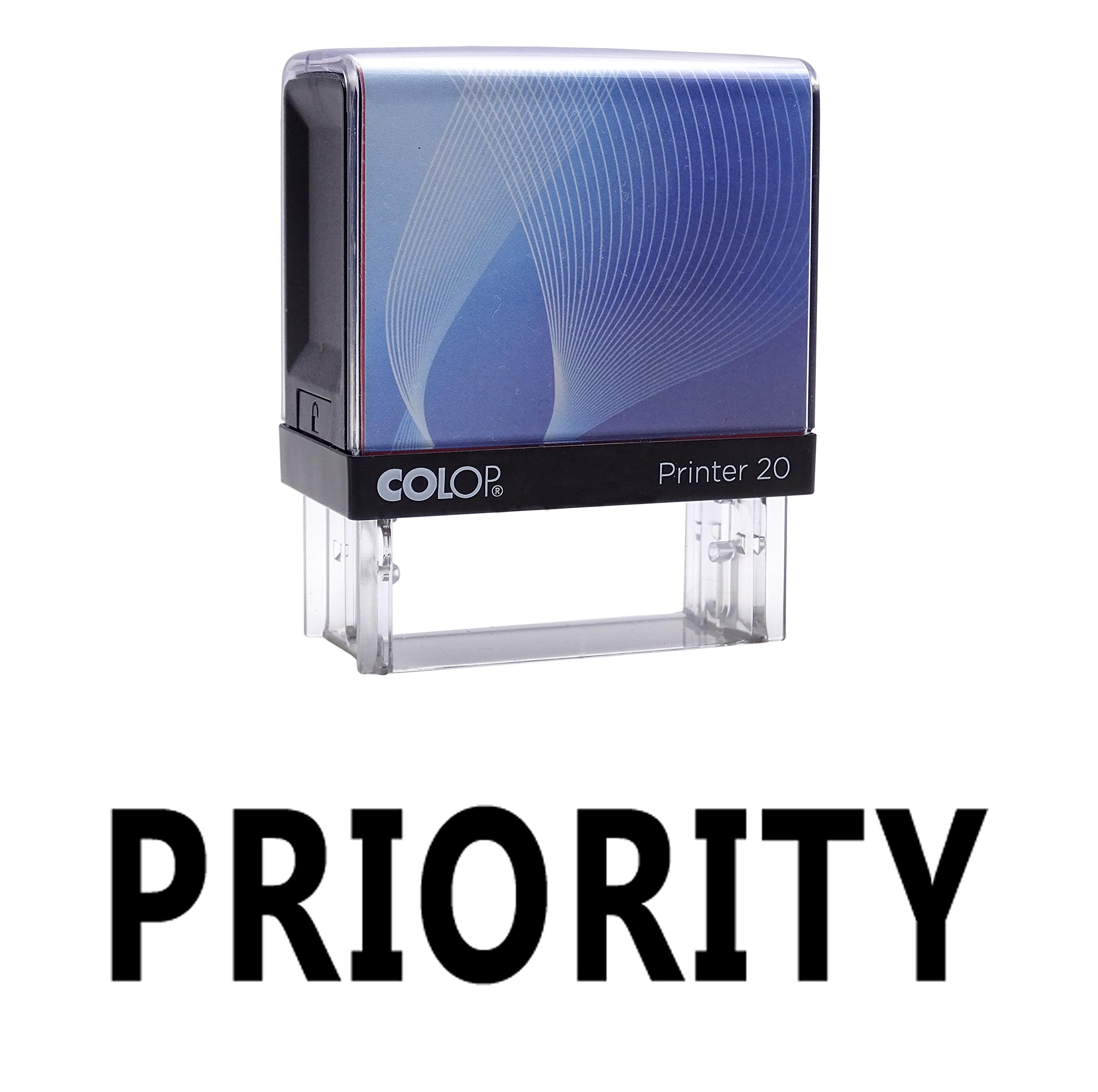 Priority Self Inking Rubber Stamp Custom Colop Office Stationary P20 Mini Stamper