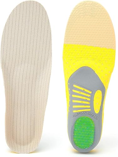 Fydun Shock Absorbing and Sweat Absorbing Insoles for Arch Support and Basketball Running Insoles Wide Range of Uses