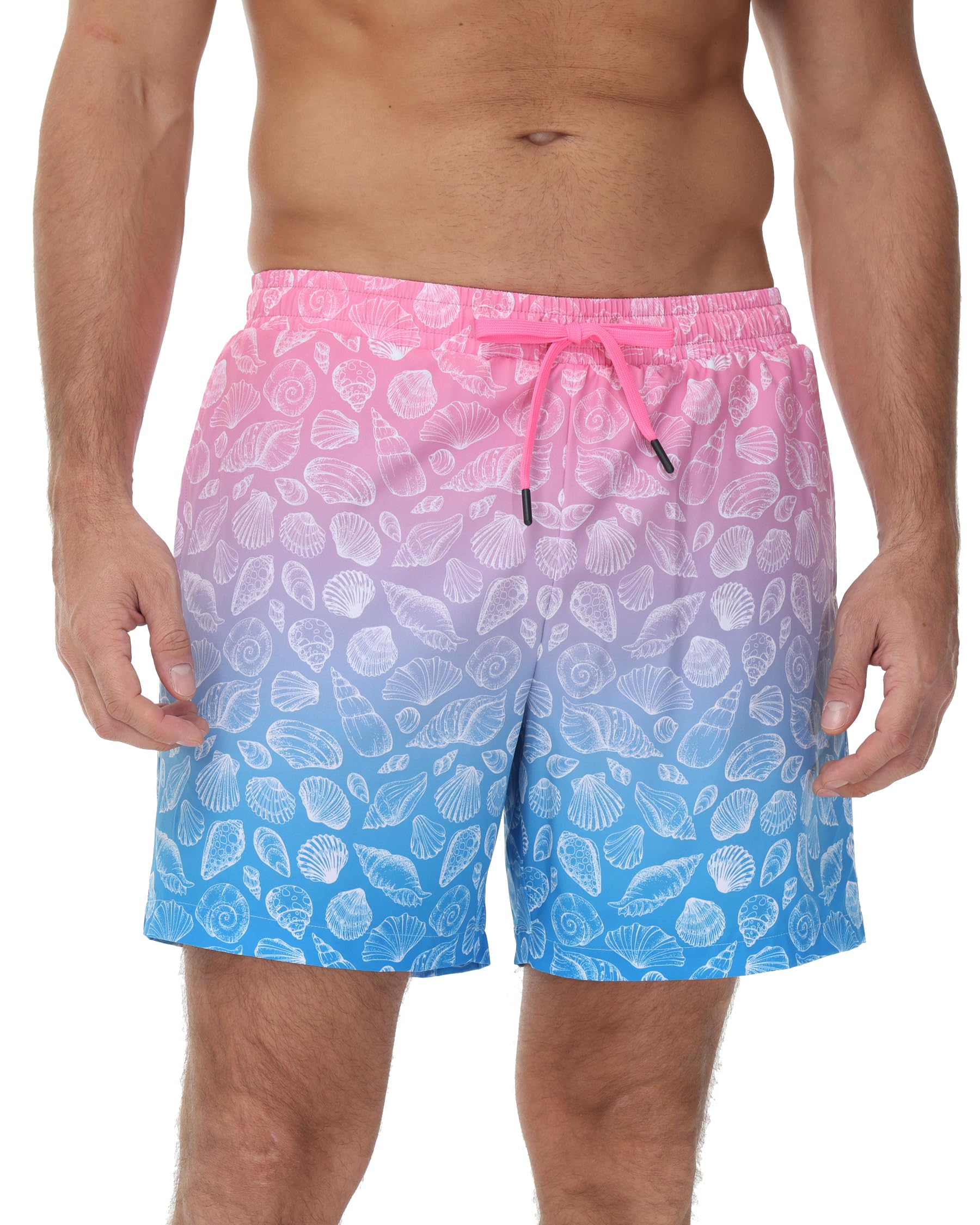 MOCOLY Bañador Hombre Shorts de Natación de Secado Rápido Estampados con Forro de Malla Elástica Bañador Piscina Pantalones Cortos de Verano para Natación Surfing Voley Playa Vacaciones en el Mar