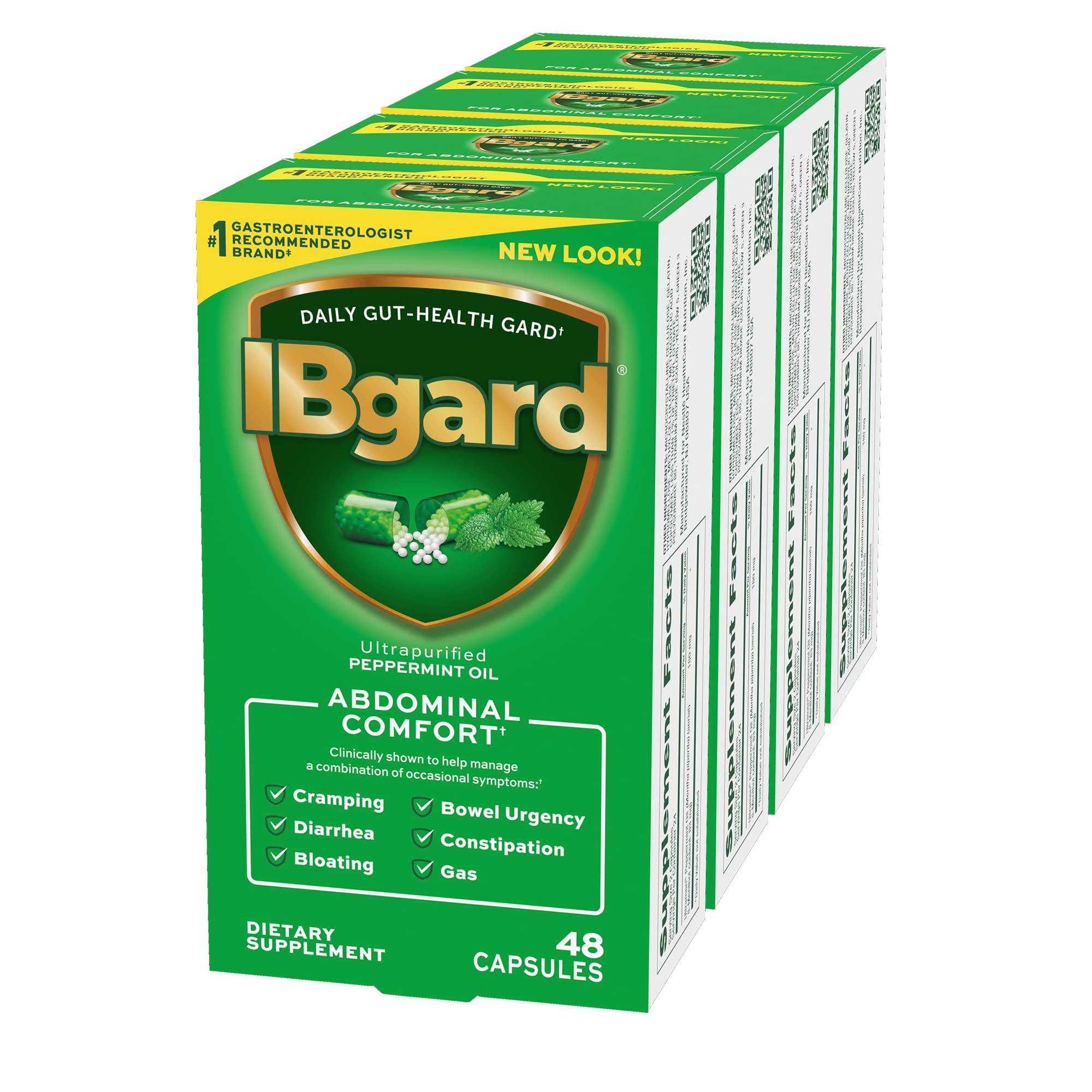 IBgard Daily Gut Health Support Dietary Supplement, 192 Capsules (Packaging May Vary)