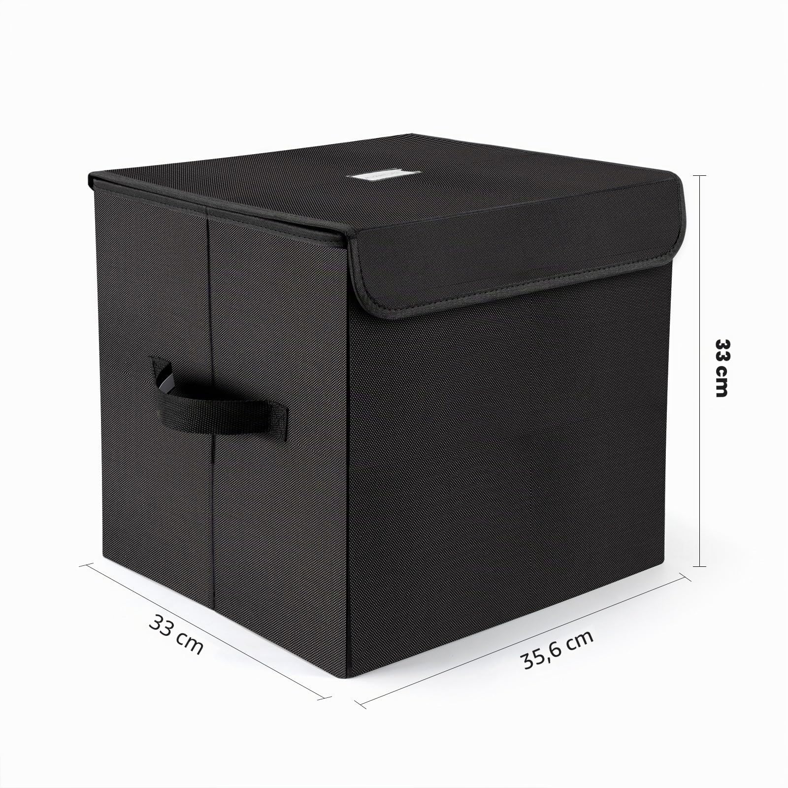 alavisxf xx 2er-Set Vinyl-Aufbewahrungsbox für 12"-LPs (30,5 cm) - Strapazierfähige Nylon-Box faltbar & stapelbar mit Deckel und Griff - 180 Schallplatten Lagerung(12")