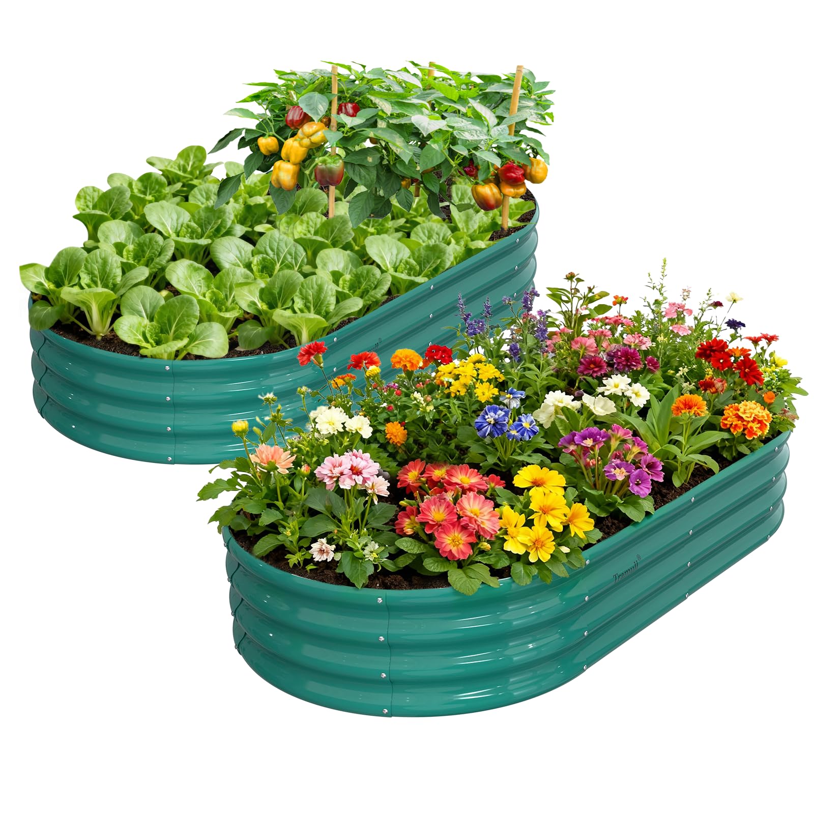 View 1 of **Stock Pic for Reference**Tramull Galvanized Raised Garden Bed, 8x3x1.5 ft