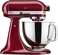Vista 10 de KitchenAid Artisan Series KSM150PS - Batidora de pie con cabezal inclinable de 5 cuartos de galón con escudo de vertido, rosa pluma rosado