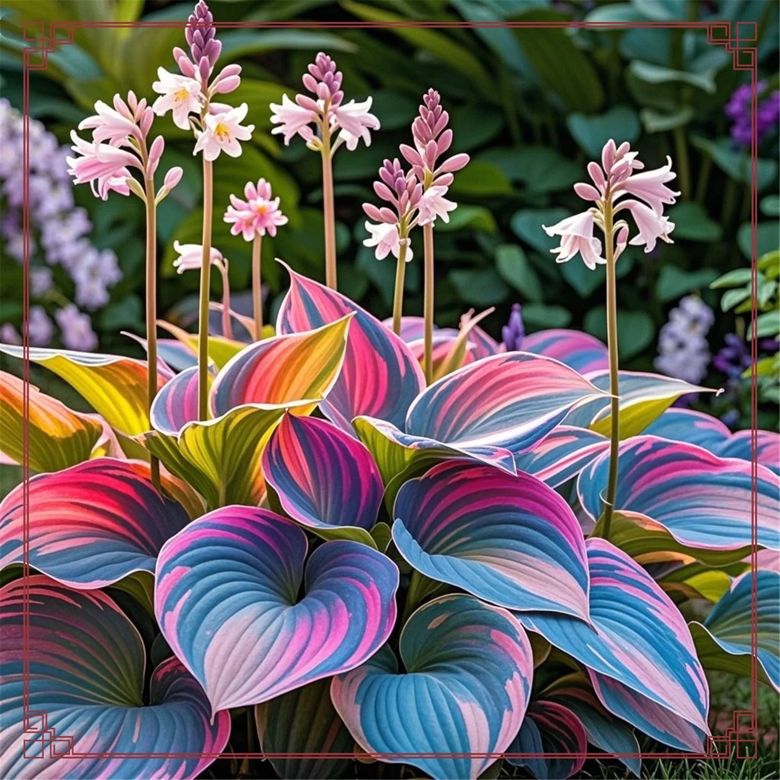 Hostas Plants UK Easy Planting hosta Bulbs Rapid Growth Garden Flowers Wedding Flowers-4Bulbs-f