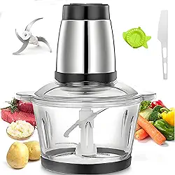 Processador de Alimentos 220v, Multiprocessador de 2L, Moedor de Carne, Triturador de Alimentos Eletrico, Mini Processador, Multiprocessador de Alimentos, Grande Capacidade