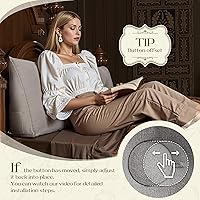 Vista 7 de WOWMAX Cabecero de Cama Multifuncional con Almohada Tapizada Doble, Cabecero para Dormitorio Individual XL, Portátil para Dormitorio Universitario