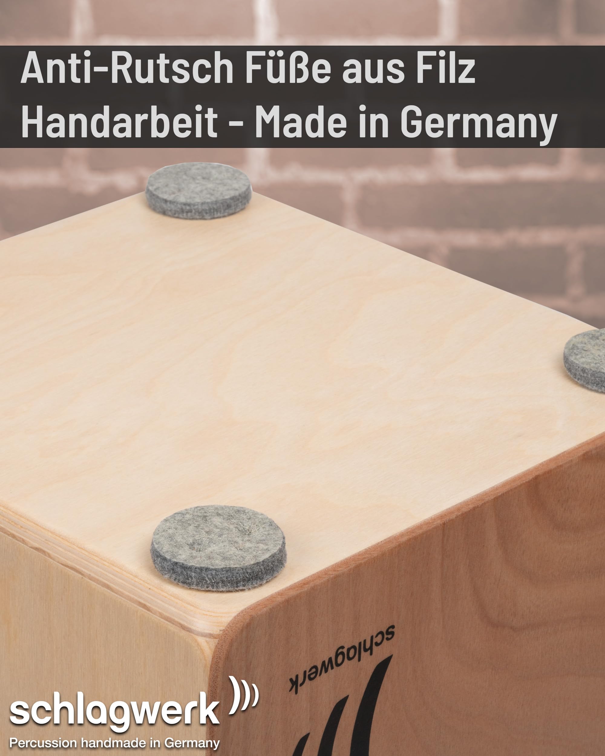 Schlagwerk CP530 Cajon Agile Nature - durchsetzungsstarke Profi-Cajon mit Gabun Schlagfläche, mit 20 Snare-Spiralen über ganze Breite, ideal für Stage und Studio mit Agile Snare-Technik
