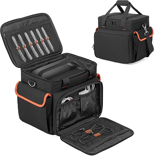 Trunab Estuche de transporte compatible con Jackery Portable Power Station Explorer 1000, bolsa de almacenamiento con bolsillos inferiores y