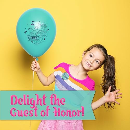 Miniatura 6 de Trolls - Decoraciones para fiestas de cumpleaños  Sirve a 16 invitados  Platos de trolls, servilletas, calcomanías