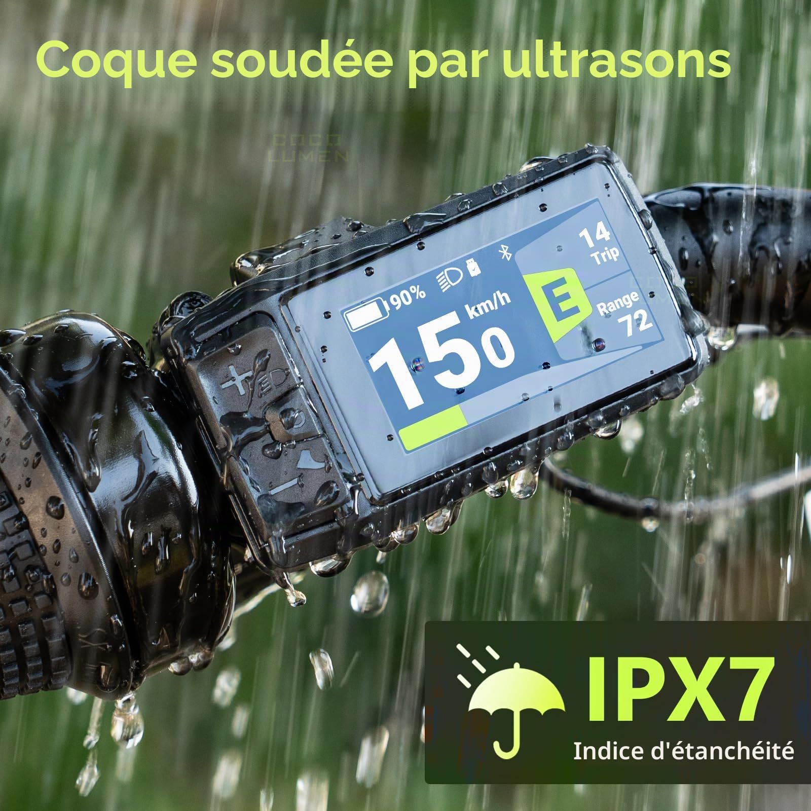 Écran Can Couleur C080 pour Moteurs centraux BAFANG M400, M500 avec Port de Charge USB-C