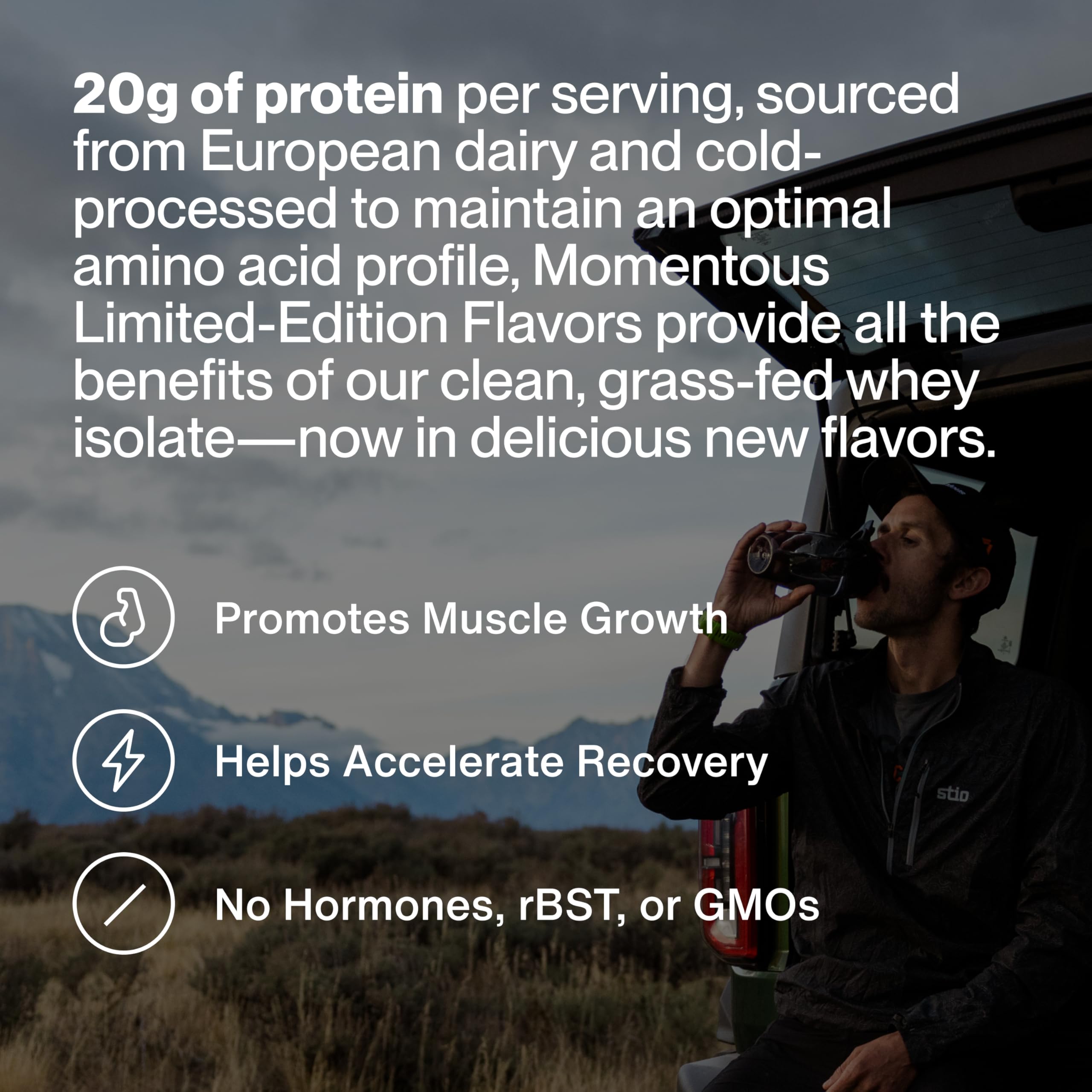 Momentous Grass-Fed Whey Protein Isolate Powder, 20g, Spiced Chai — Amazon image 2