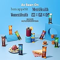 Vista 6 de IQBAR - Barras de proteínas para el cerebro y el cuerpo a base de plantas - Chips de mantequilla de almendra - 12 unidades - Keto, veganas, bajas