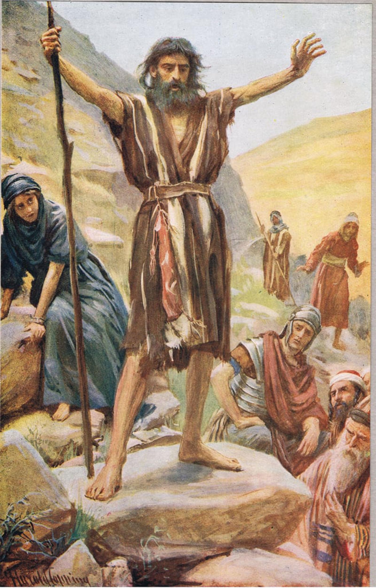 ARTXLXXBN Famous Painting Art Wall Decor Abstract Art Picture the Baptist by Harold Copping Animal Pictures for Home Decor 60x90cm