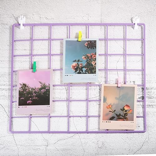 Miniatura 5 de PATIKIL Panel de rejilla de alambre de 12 x 12 pulgadas, paquete de 4 paneles decorativos de malla metálica para decoración de pared, tablero de