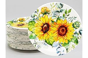 Beautiful Sunflower Plates for Birthday Parties