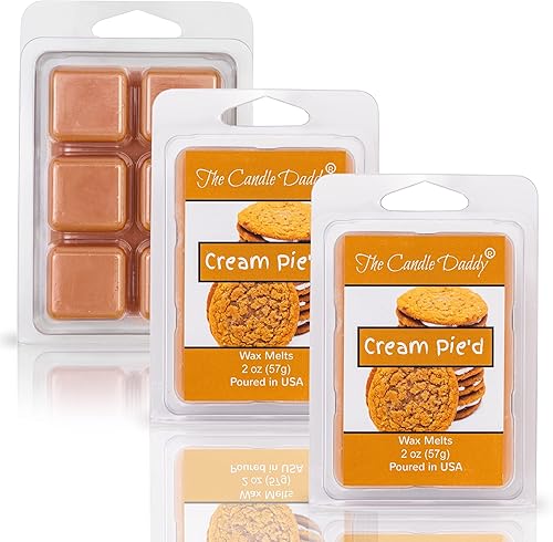 Miniatura 3 de The Candle Daddy Cream Pie'd - Derretimiento perfumado de pastel de crema de avena, 1 paquete, 2 onzas, 6 cubos, vertido en Estados Unidos
