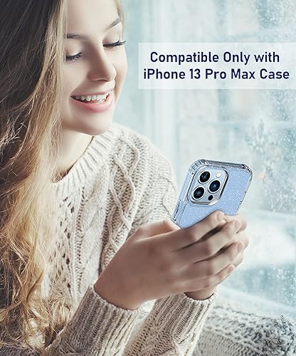 Miniatura 2 de MIODIK - Funda compatible con iPhone 13 Pro Max, con protector de pantalla + protector de lente de cámara, no amarillea funda protectora a prueba de