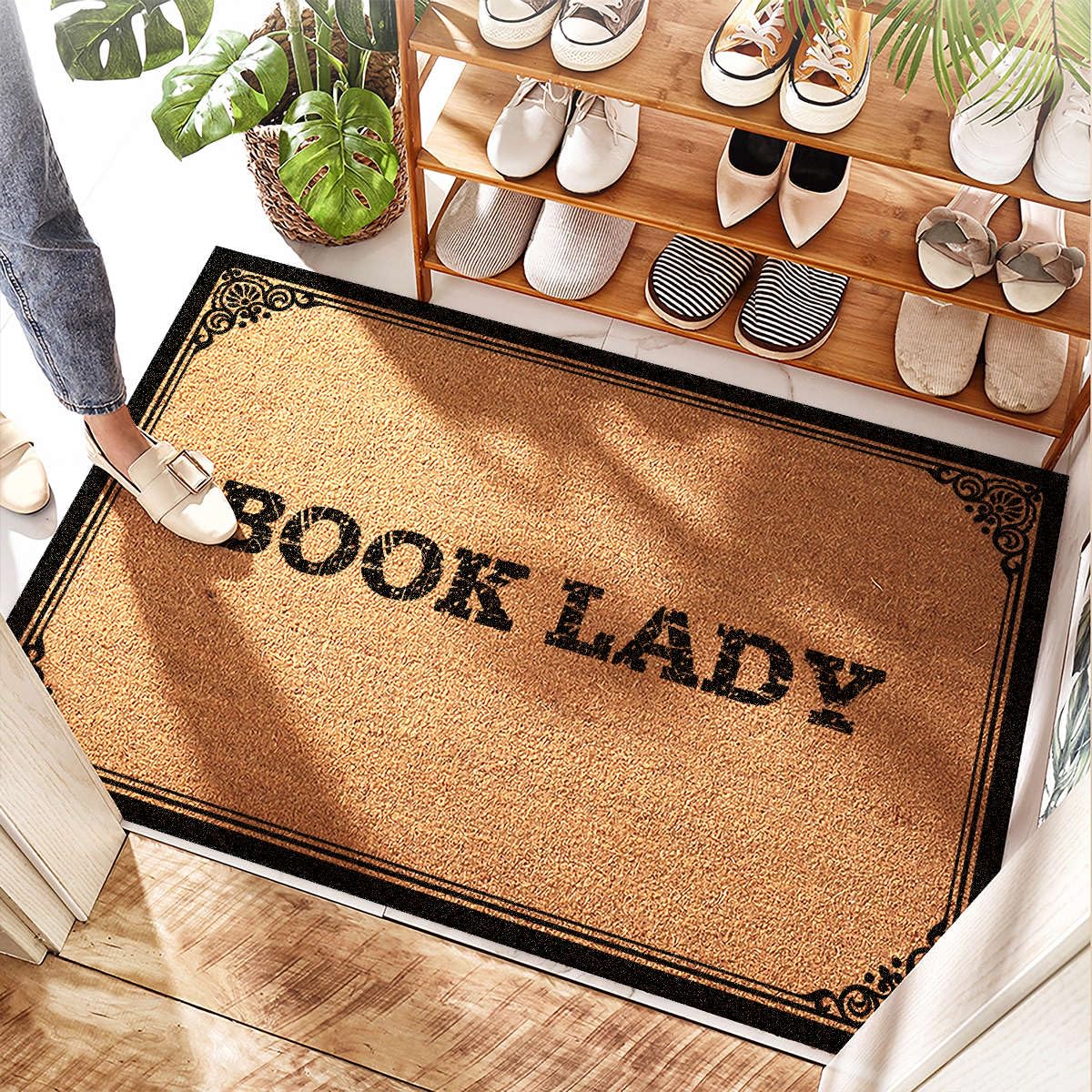 Tapis de sol en caoutchouc antidérapant fibre de coco extra large anti-poussière