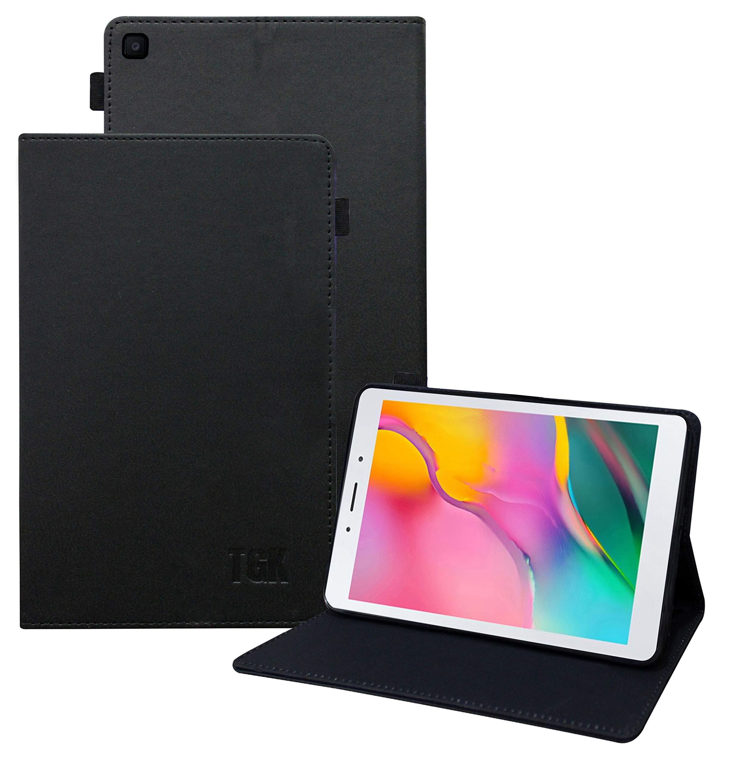 TGK Executive Leather Flip Cover with Silicone Back Case for Samsung Galaxy Tab A 8 inch Cover Model SM-T290, SM-T295, SM-T297 (2019 Released) Black (B08H5F5N75) Amazon Price History, Amazon Price Tracker