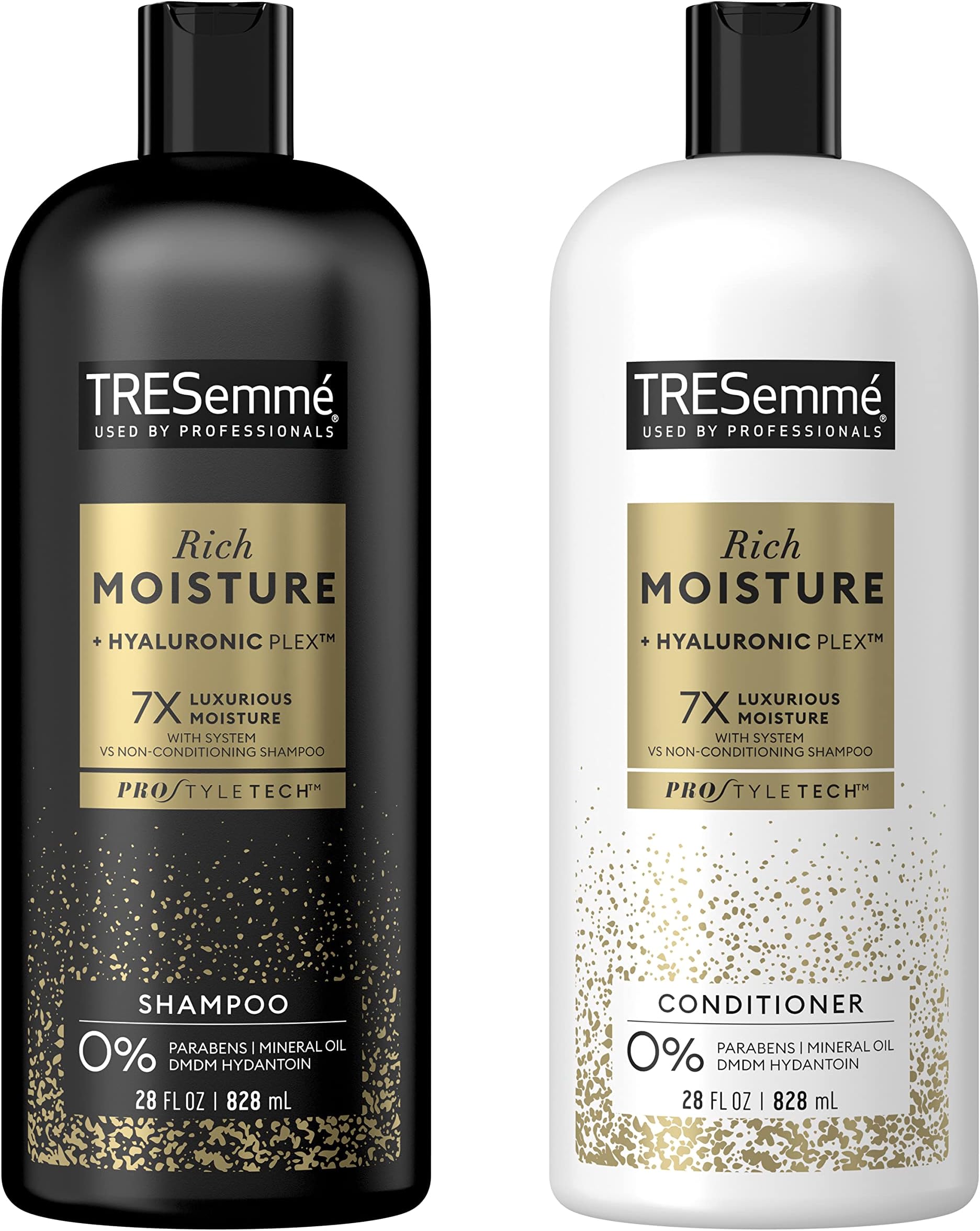 TRESemmé Rich Moisture Shampoo and Conditioner Rich Moisture 2 Count for Dry Hair Formulated With Vitamin E and Biotin 28 oz