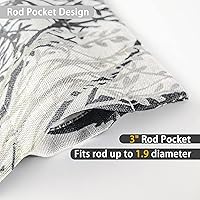 Vista 4 de DriftAway Cenefa con forro de lino de doble capa con aislamiento térmico para oscurecer la habitación, cenefas opacas de 3 pulgadas, bolsillo