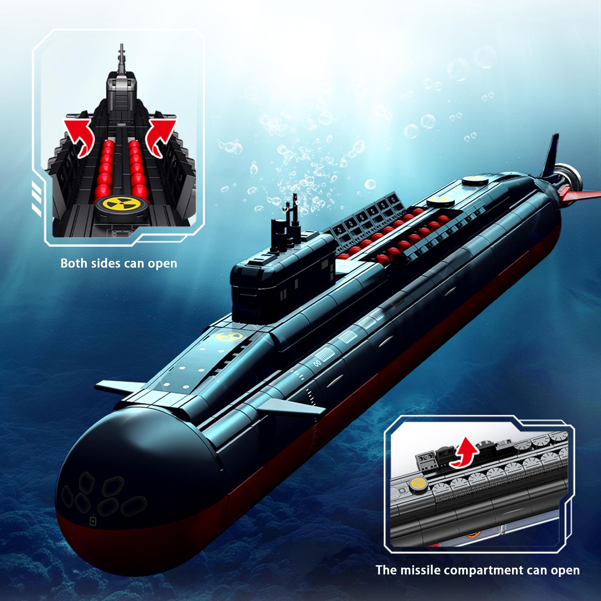Amazon.co.jp: HI-REEKE 潜水艦ビルディングブロックセット