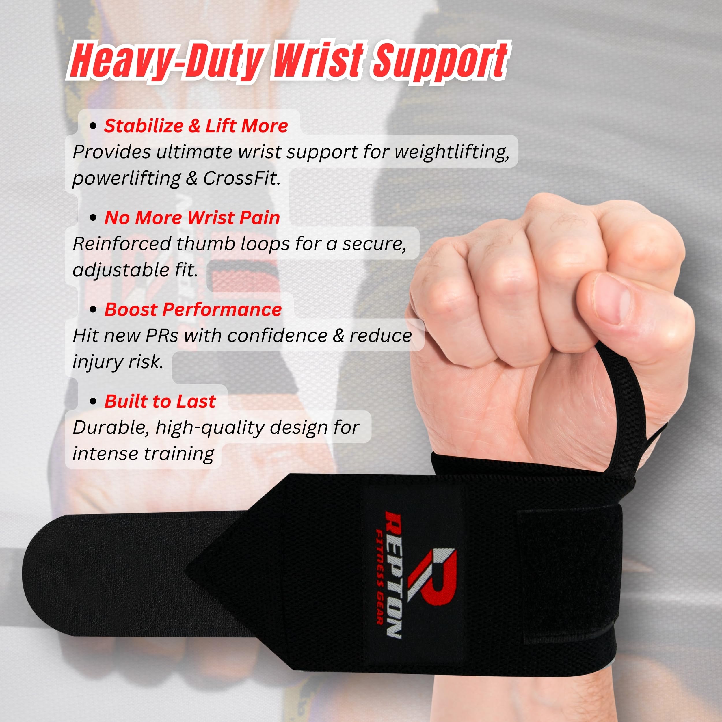 Muñequeras De Crossfit Y Gimnasio - Soporte Para Muñecas En Levantamiento De Pesas, Powerlifting, Ajuste Seguro