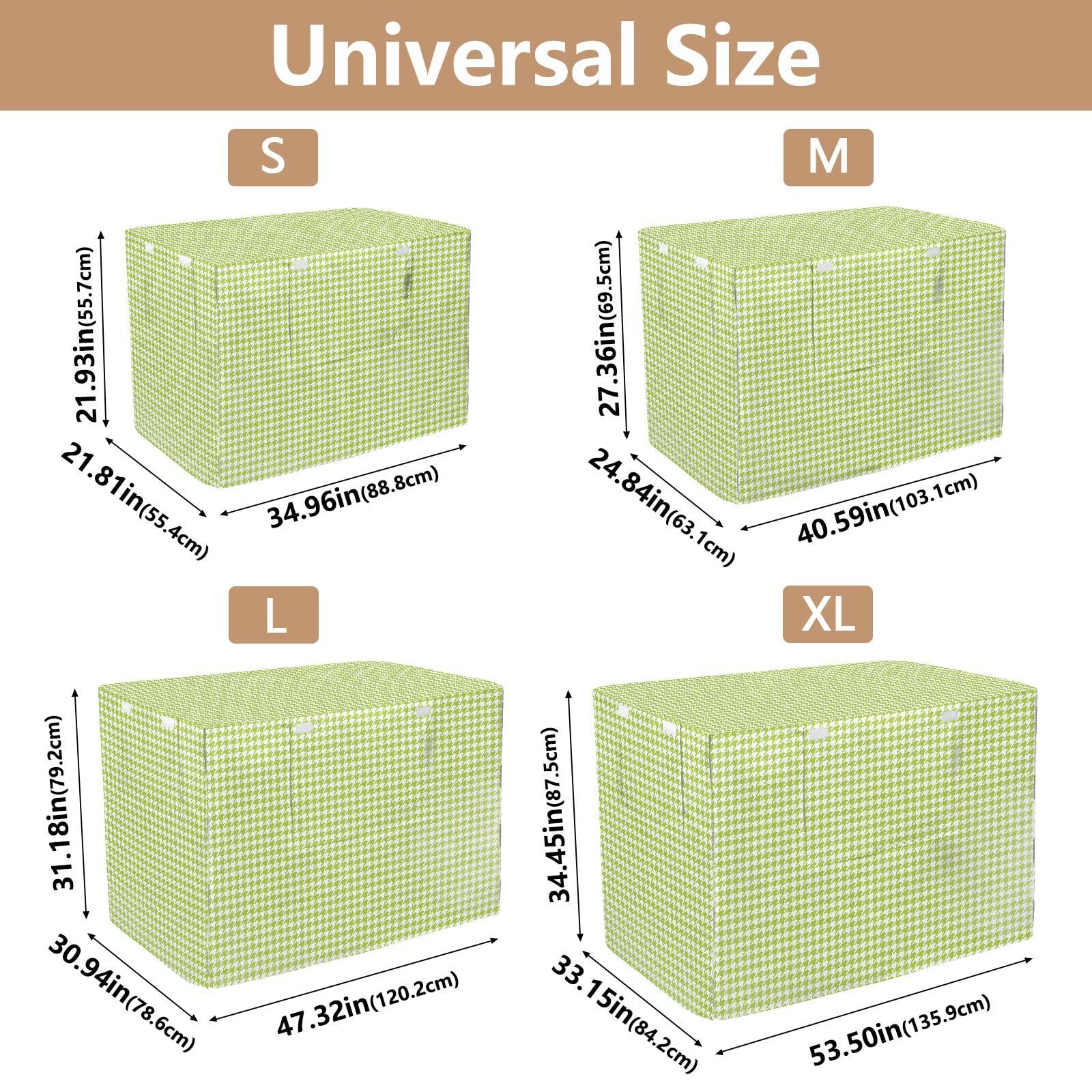 Copertura per gabbie per cani, motivo pied de poule, 91 cm, colore: verde