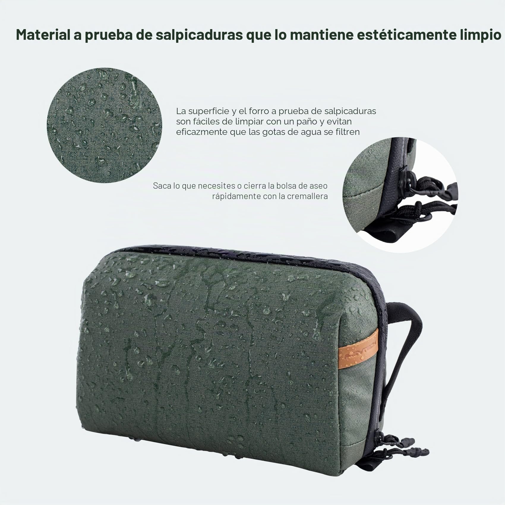 PGYTECH Neceser de Viaje Bolsa de Aseo, Organizador Compacto Negro | Tejido Impermeable, Separación Seco y Húmedo, Gancho Colgante, Múltiples Bolsillos, Neceser Ligero de Viaje