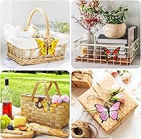 Vista 82 de 80 piezas de adornos de madera de primavera para pintar, 8 estilos de adornos de madera sin acabado para bricolaje, cortes en blanco