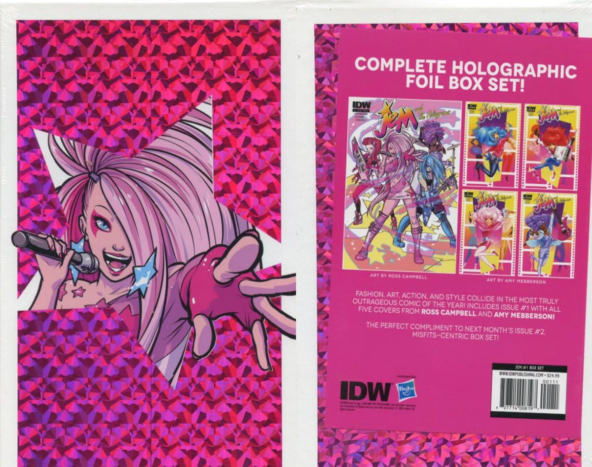 Jem and the Holograms #1 Complete 5 Cover Holographic Foil Box Set