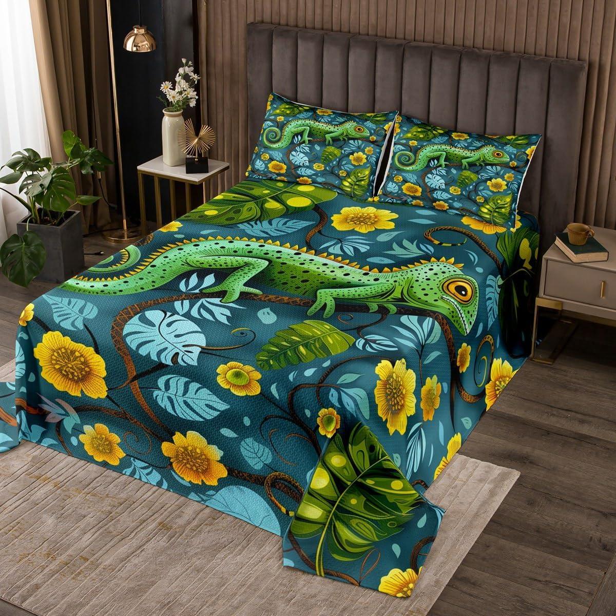 Homewish Cartoon Rainbow Bedspread Twin Size,Colorful Flower Modern Coverlet Set for Kids Girls Boys Room Decor,Love Printed Fashion Bedding Set 2Pcs,White Vintage Hippie Style Quilt,1 Pillowcase