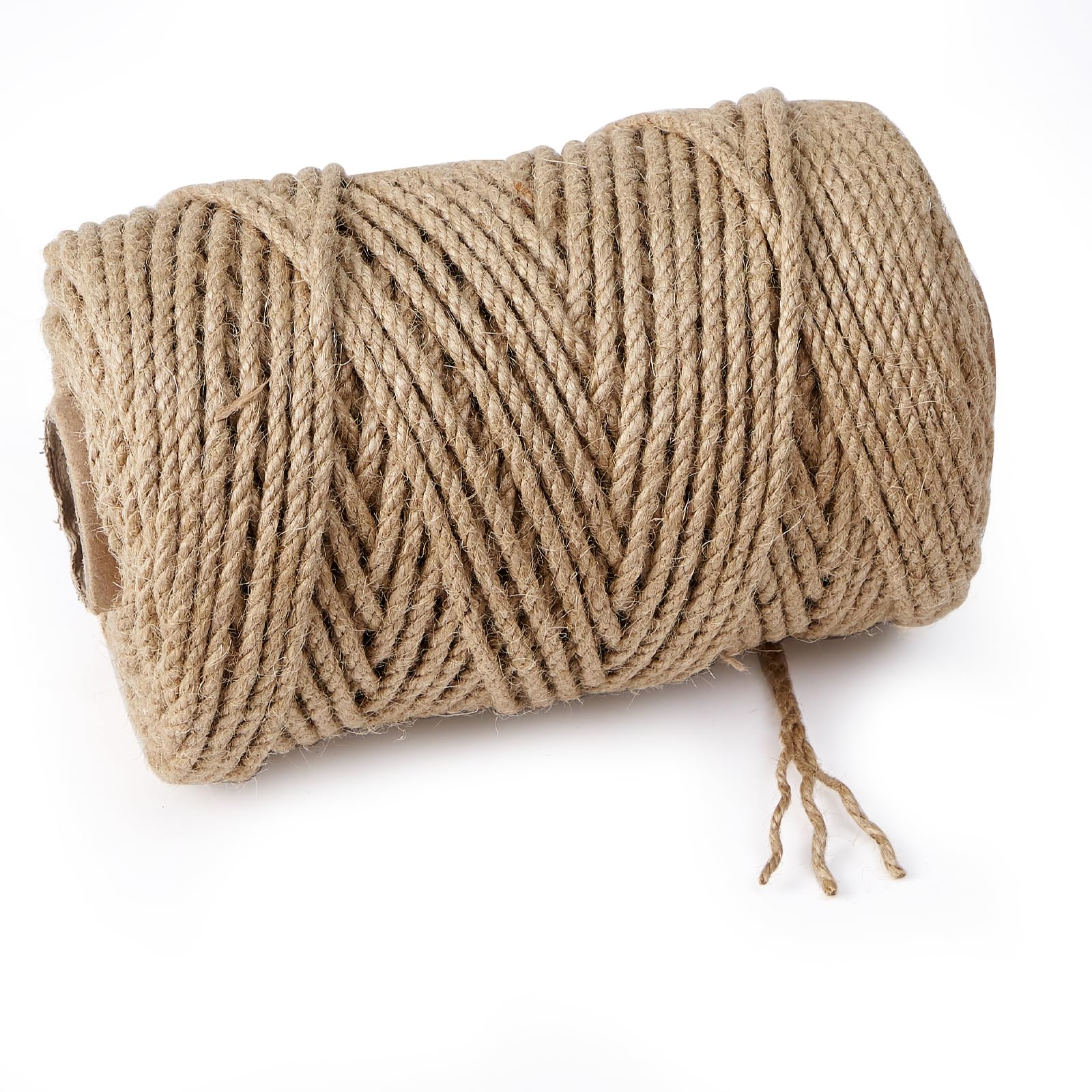 Ficelle de Jute Naturelle 4 mm 100 M Ficelle de Jute pour L'Emballage de Cadeaux Artisanat Plantes Jardin NoëL Arts Faits à la Main Ficelle pour L'Emballage DéCoration de la Maison