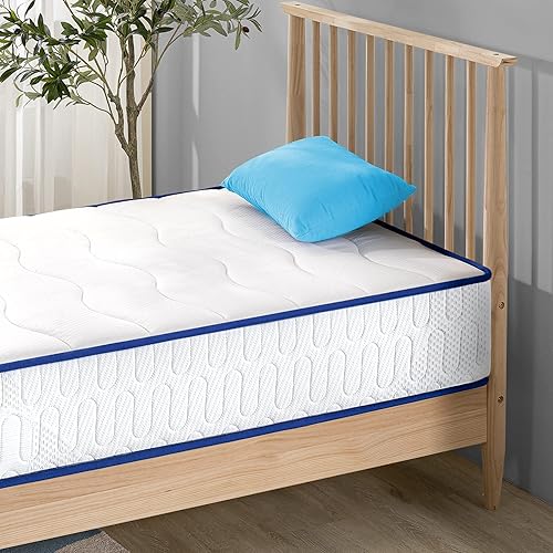 Miniatura 29 de ZINUS Colchón esencial de resortes interiores de 8 pulgadas, colchón para niños, sensación de firmeza media, espumas certificadas CertiPUR-US,