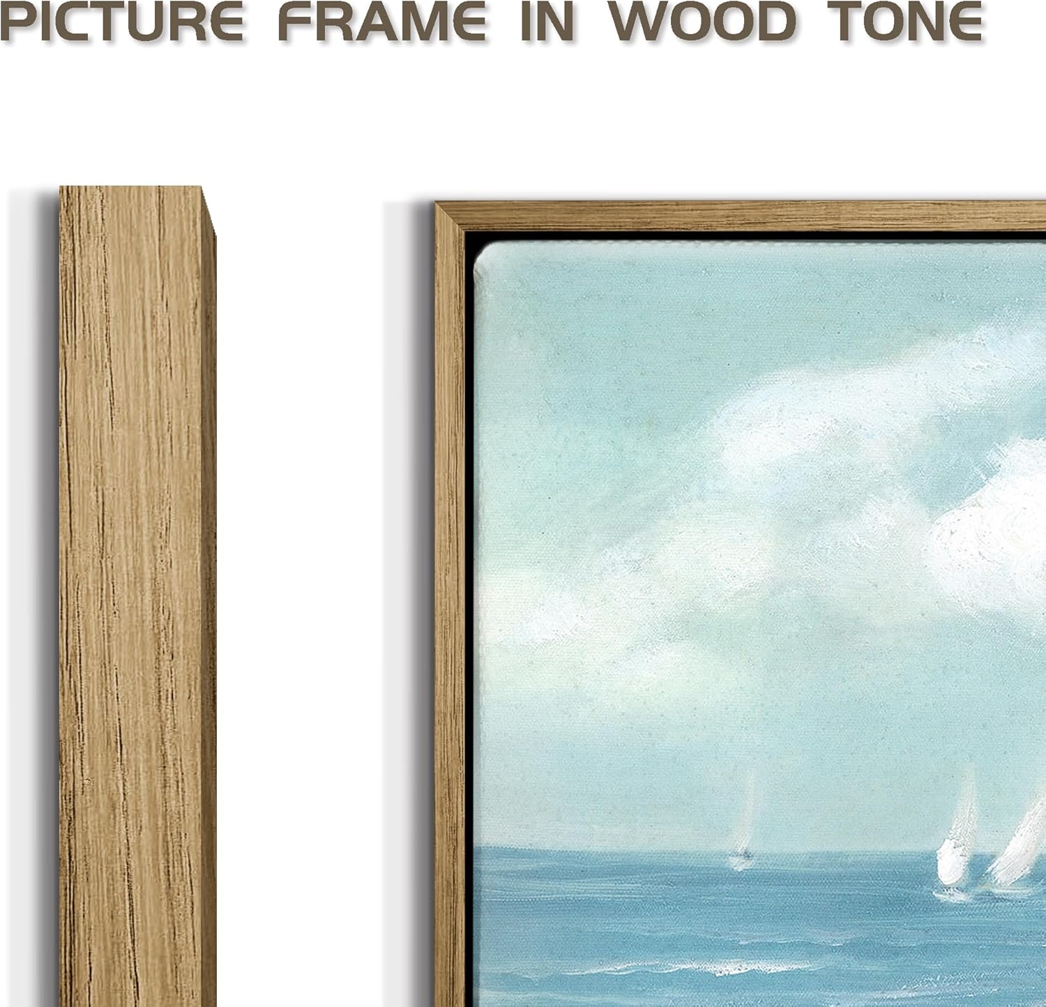 Coastal Lighthouse Canvas Wall Art - Framed Ocean View Painting Beach Scenery Picture Artwork for Living Room Bedroom