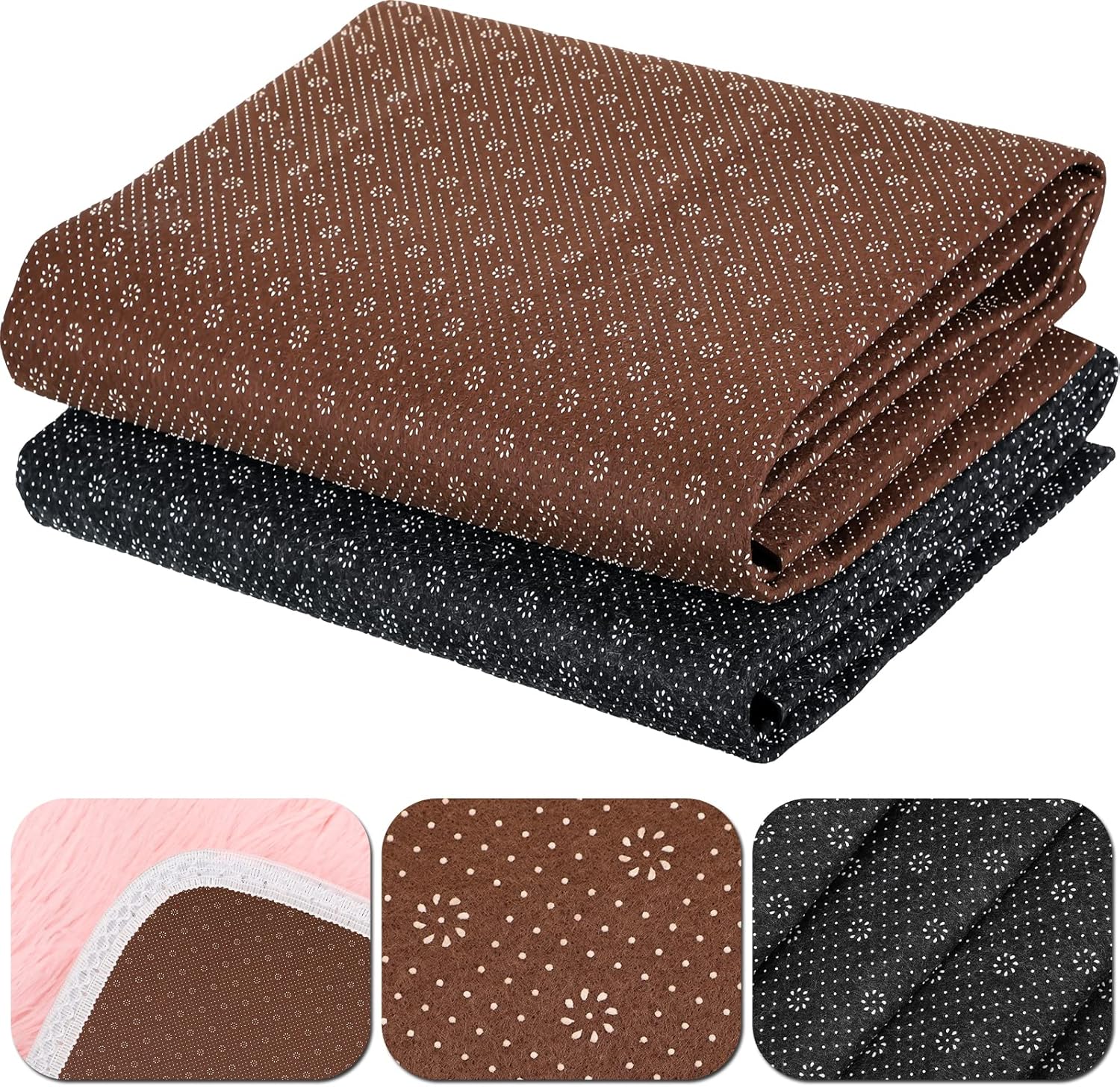 Timgle 2 Pcs Non Slip Tufting Cloth Rug Backing Thick